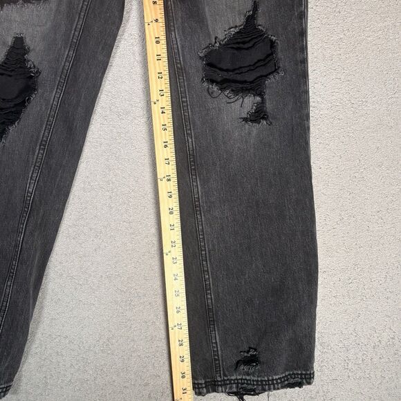 We The Free Crvy Jeans Women’s Size 28 High Rise Straight Leg Distressed Black - Picture 7 of 12